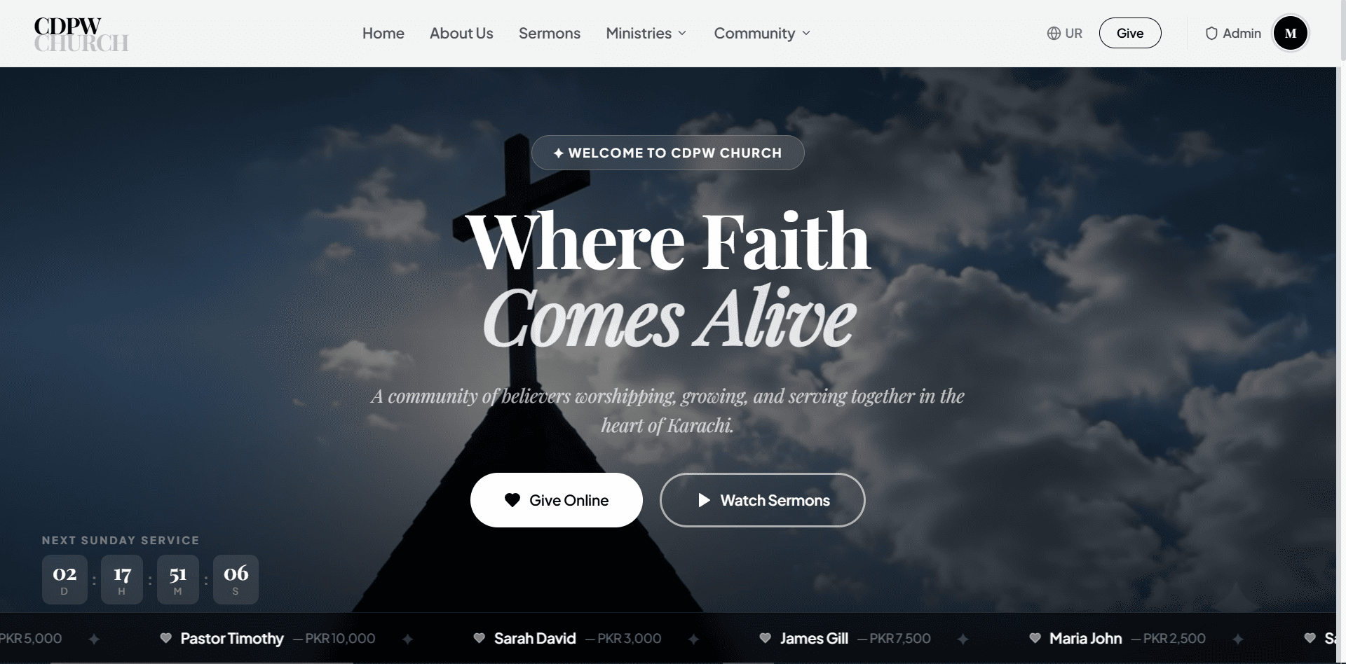 CDPW Church Platform - by Mujtaba Hyder