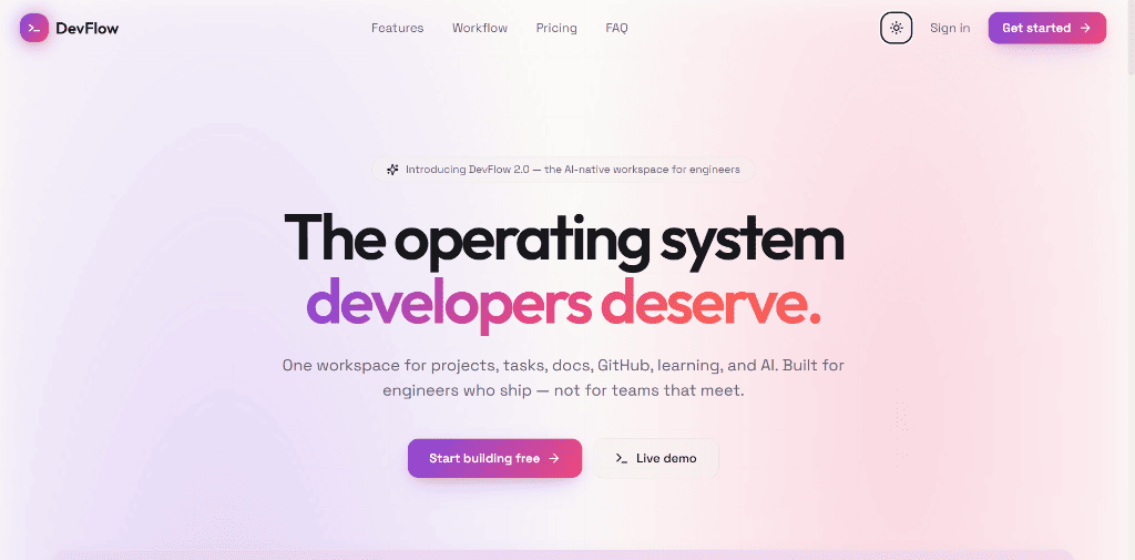 DevFlow Workspace - by Mujtaba Hyder